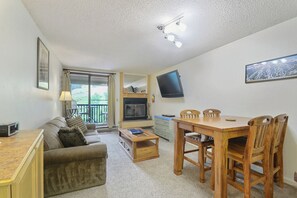 Fireplace - Foxpine 1 Bedroom Condo #208/210 by RedAwning (Copper Mountain)