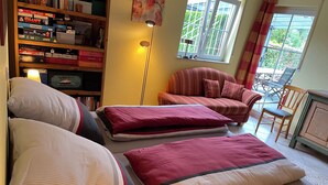 2 soverom, strykejern/-brett, reiseseng for barn og wi-fi (inkludert)
