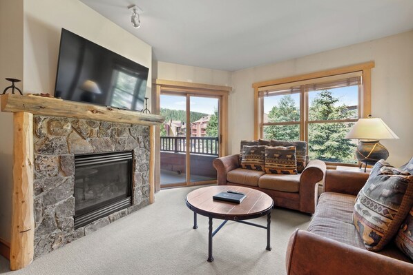 Fireplace - Copper Springs 1 Bedroom Condo #230 by RedAwning (Copper Mountain)