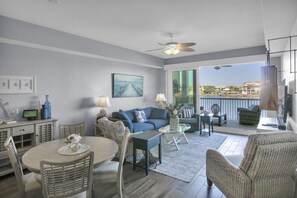 Smart TV, fireplace, video games, books