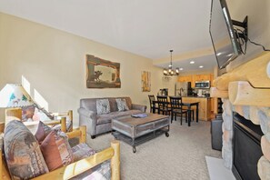 Fireplace - Tucker Mountain 2 Bedroom Condo #209/209A by RedAwning (Copper Mountain)