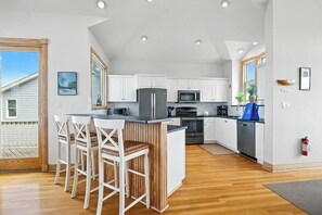 Fridge, microwave, oven, stovetop - Sunshine House | 370 ft to the beach | Private Heated Pool, Hot Tub (Corolla)