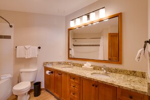 Shower, towels - Copper One 2 Bedroom Condo #303 by RedAwning (Copper Mountain)