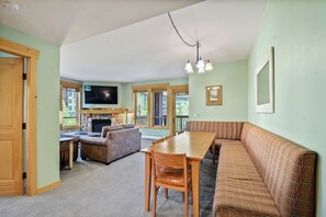 Fireplace - Taylor's Crossing 2 Bedroom Condo #205 by RedAwning (Copper Mountain)