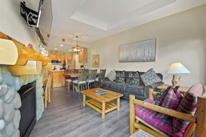 Fireplace - Tucker Mountain 1 Bedroom Condo #525 by RedAwning (Copper Mountain)