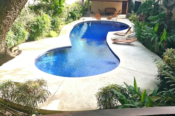 Pool from our balcony
One of the two pools available
