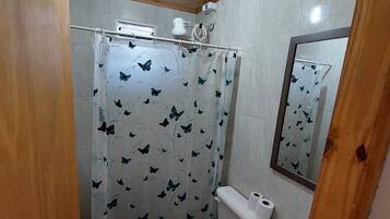 Ducha, toallas, jabón, papel higiénico