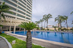 A heated pool