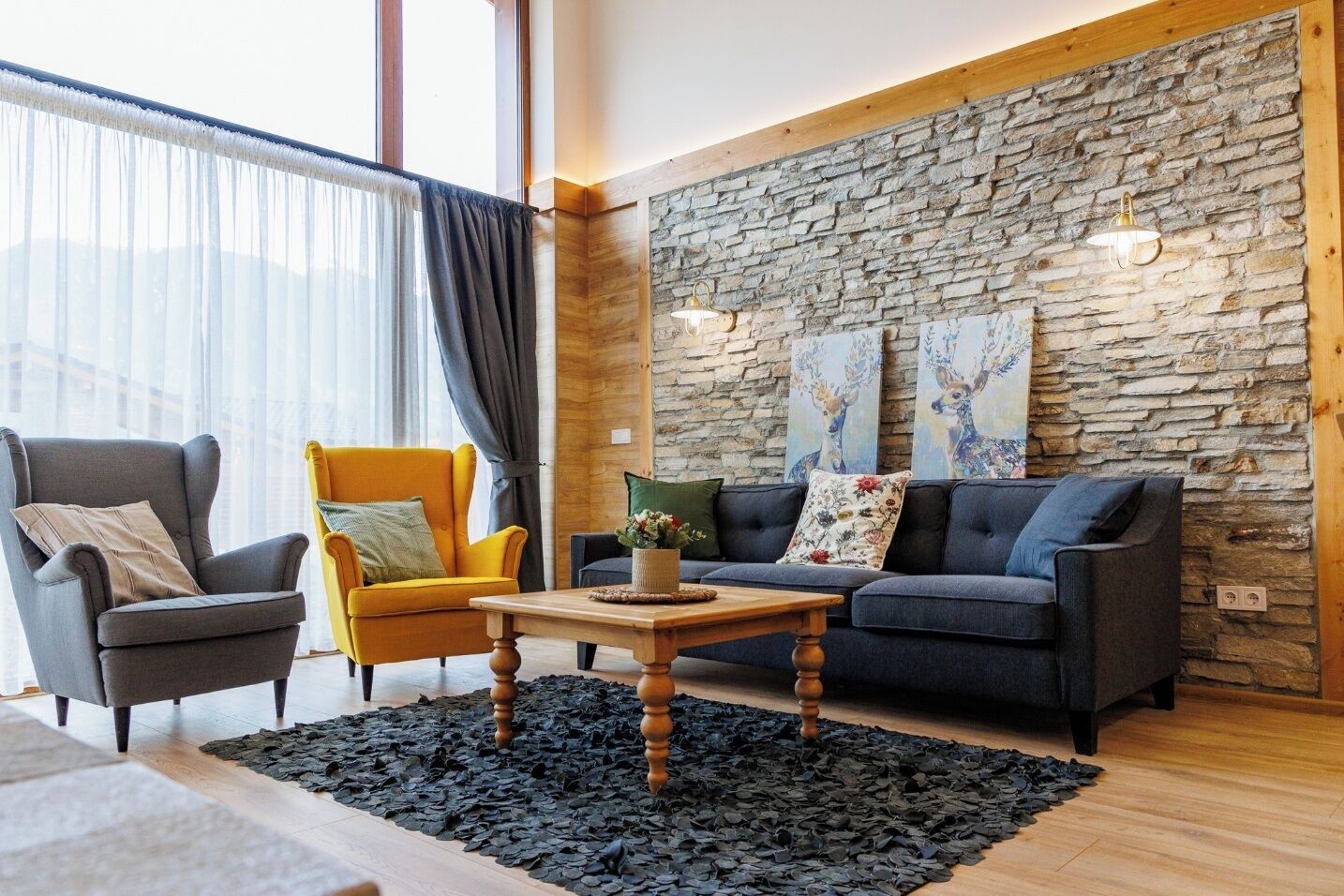 Nhà gỗ Superior, 3 phòng ngủ, phòng tắm hơi, quang cảnh núi | Quang cảnh từ phòng