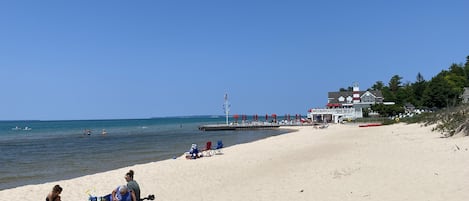 En la playa