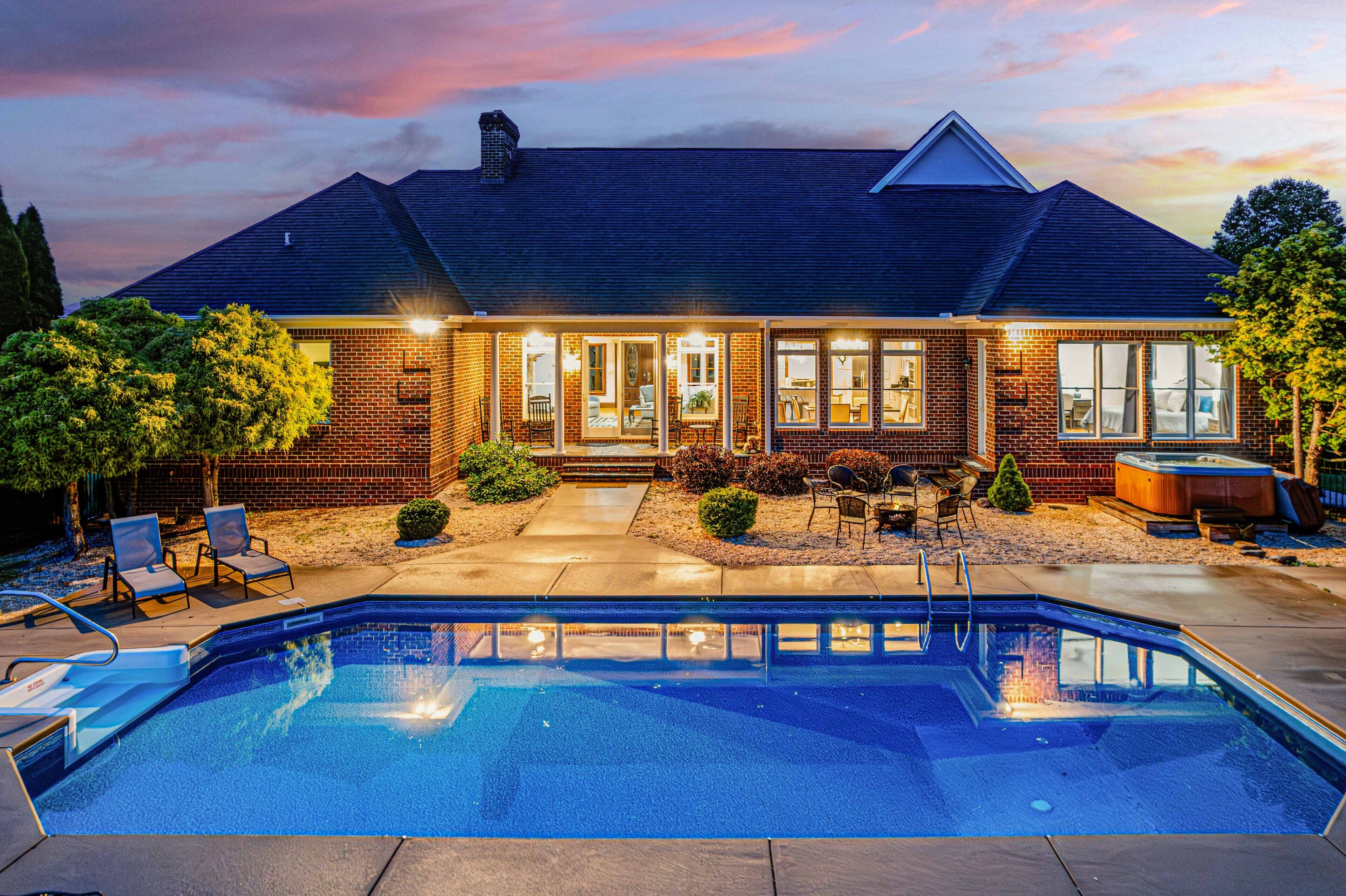 A heated pool