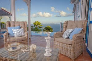 Terrace/patio - Luxury Villa in the French Carribean with a stunning view (Vieux Fort)