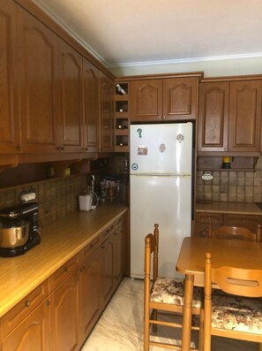 Fridge, oven, coffee/tea maker, toaster - Augoustinos Silver - Sea Side Luxury Apartments (Artemis)