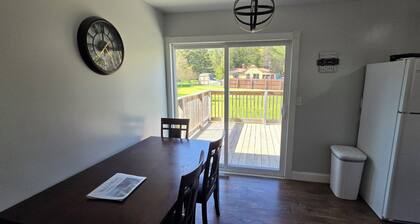 Ranch home with 3 bedrooms upstairs and 1 down. Refurnished June of 2022