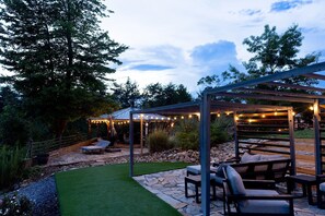 Terrace/patio - Serenity Ridge Cabin B: Couple's Retreat + Hot Tub (Mill Spring)