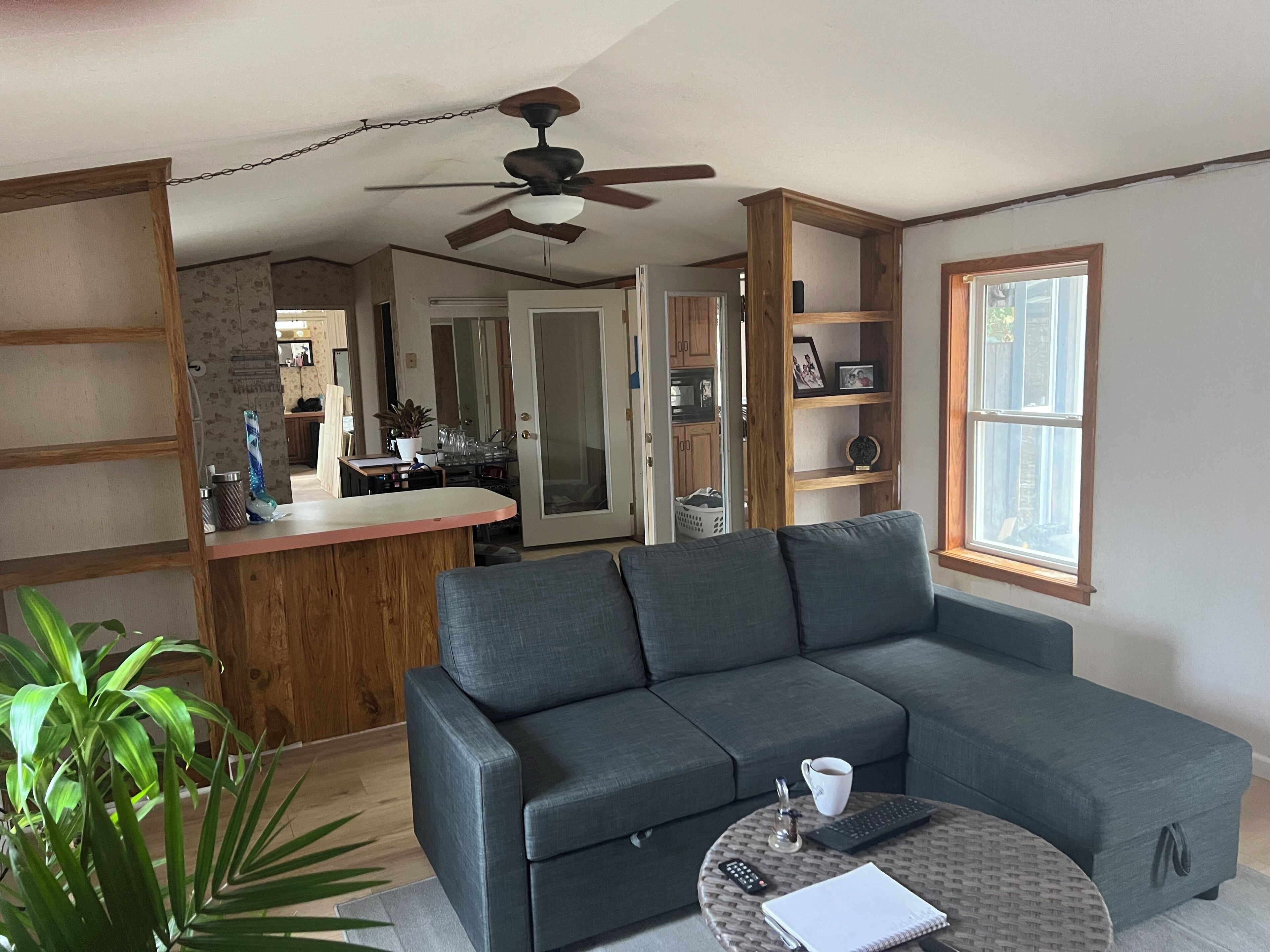 Smart TV, fireplace, computer monitors