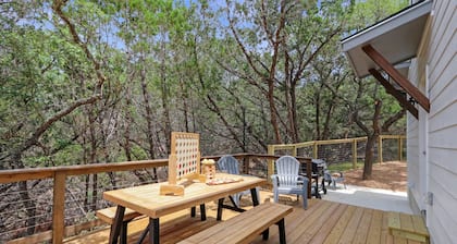 NEW! Modern Hill Country Hideaway Deck Firepit Games