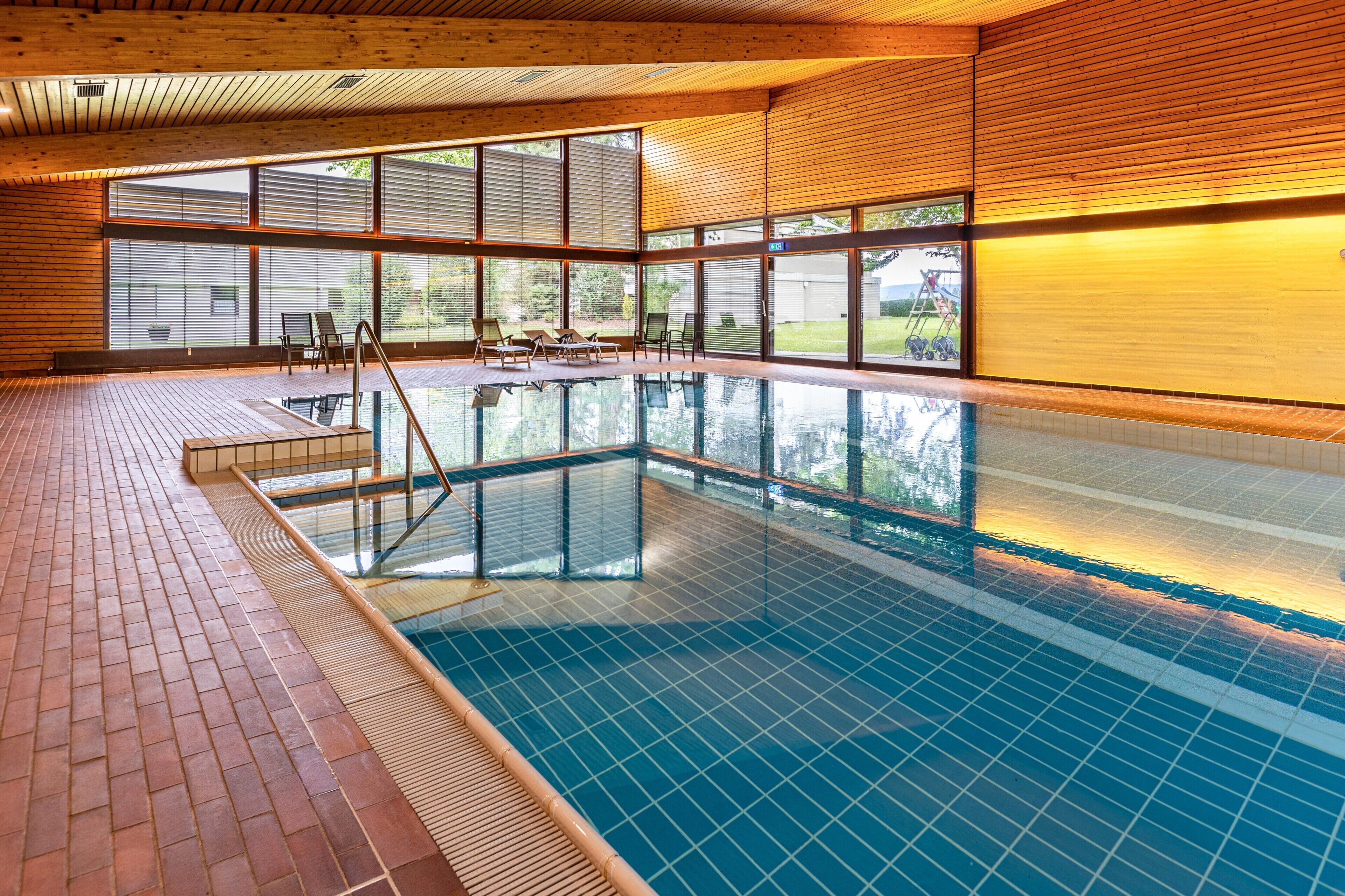 Indoor pool, a heated pool