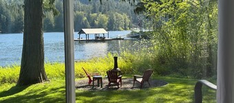 West House! A beautiful lake front home with hot tub and dock.