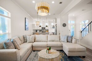 Smart TV, fireplace, video games