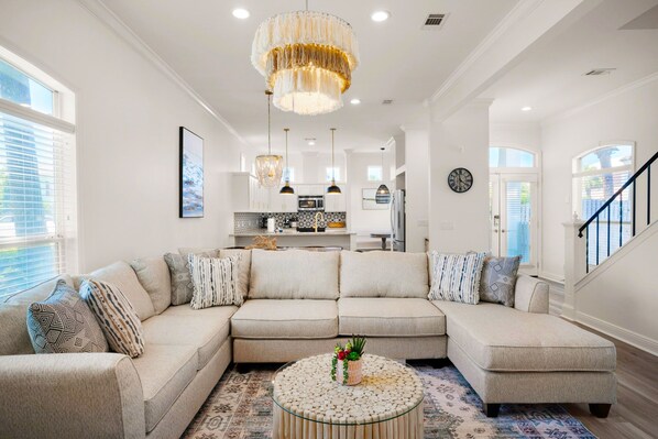 Smart TV, fireplace, video games