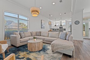 Smart TV, fireplace, video games