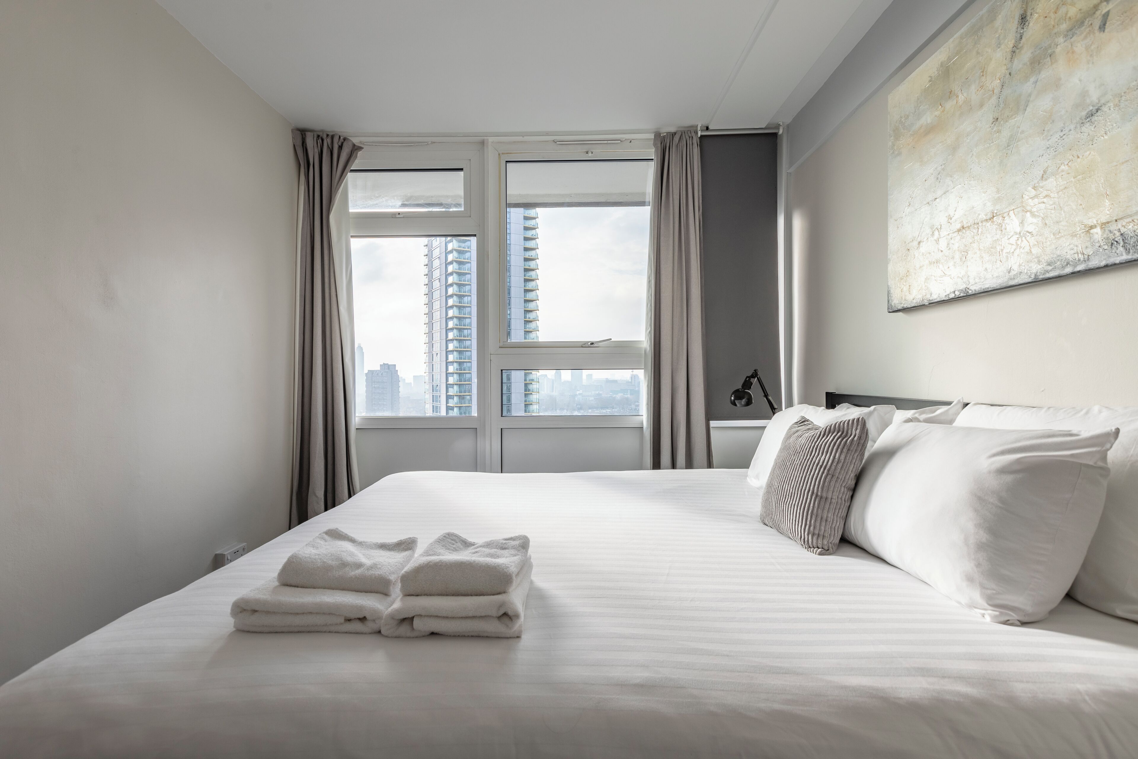 3 soverom, sengetøy i egyptisk bomull og strykejern/-brett