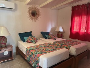 2 bedrooms, in-room safe, iron/ironing board, travel cot