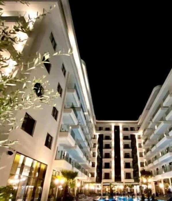 Front of property – evening/night