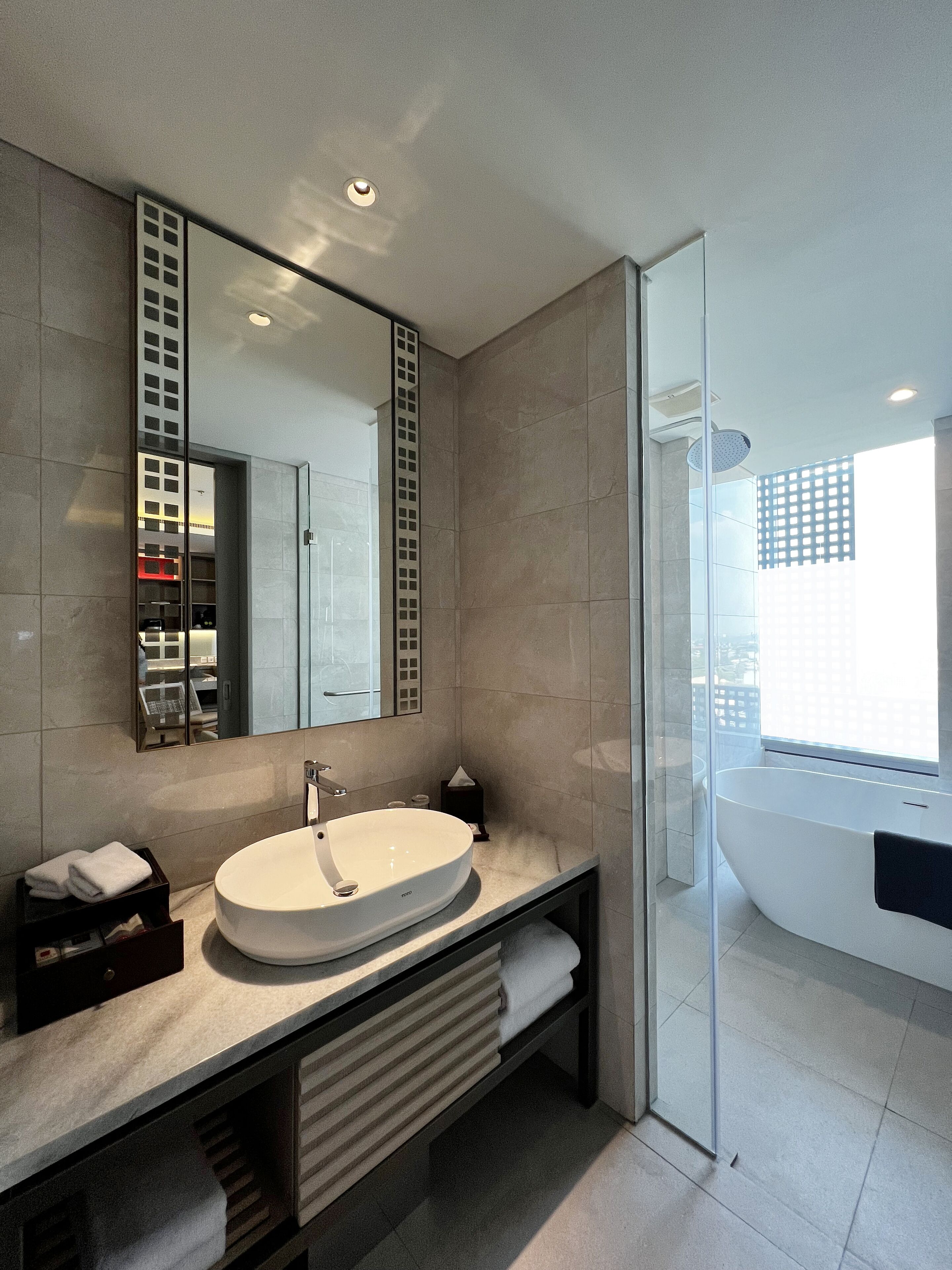 Free toiletries, hair dryer, slippers, bidet