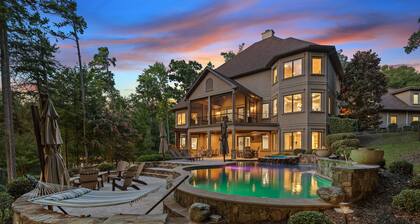 Livin' Large Lakefront Resort Estate | Pool, Spa, Sleeps 20