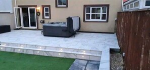 Terrace/patio - Wonderful family home with hottub (Johnston)