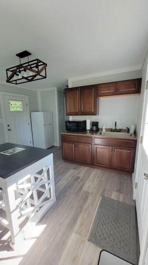 Fridge, coffee/tea maker, cookware/dishes/utensils - #2 Cabin at Red Oak Valley (Canaan Township)