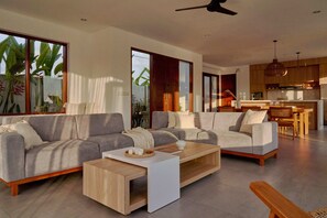 74-cm flat-screen TV with digital channels, TV - Bali's Quiet Shore - Om Cemagi Villa with Private Pool & Views (Cemagi)
