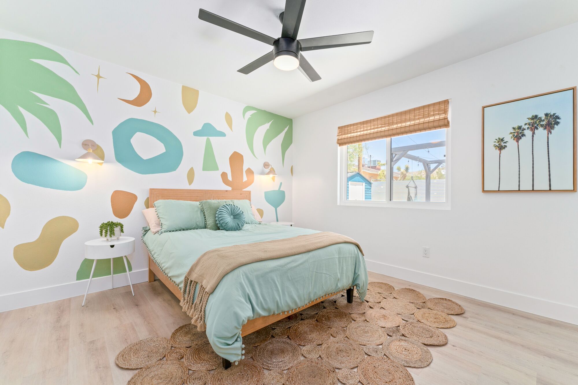 3 bedrooms, memory foam beds, iron/ironing board, travel crib