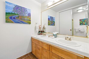 Shower, free toiletries, hair dryer, towels - KBM Resorts | FREE CAR | Sands of Kahana | Ocean view | 3-Bedroom Condo Penthouse, Recently Remodeled! SOK-292 (Lahaina)