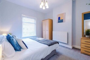 4 bedrooms, iron/ironing board, travel crib, WiFi