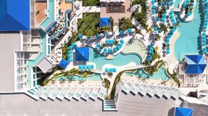 3 outdoor pools, open 7:00 AM to 7:00 PM, cabanas (surcharge) - Margaritaville Island Reserve Riviera Maya - An Adults Only All Inclusive (Puerto Morelos)