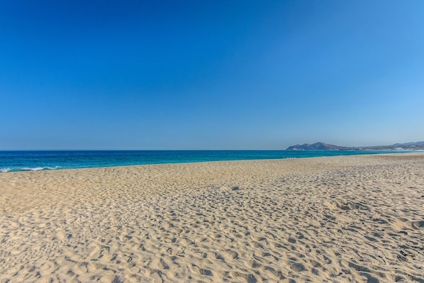 On the beach, beach towels