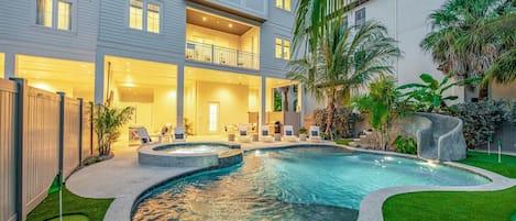 屋外プール、温水プール