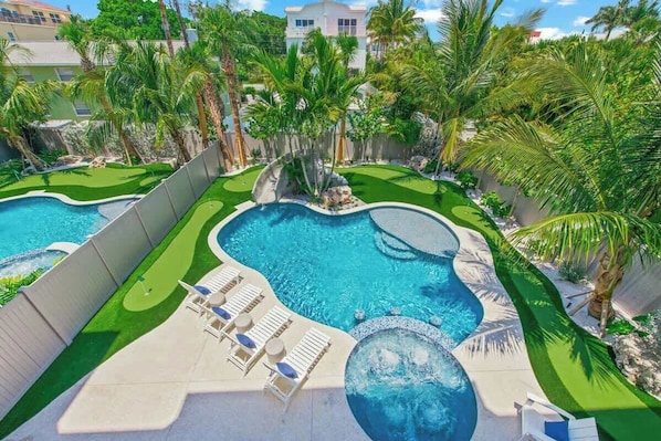 Outdoor pool, a heated pool