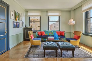 Suite, 1 Bedroom, City View | Egyptian cotton sheets, premium bedding, down comforters, minibar