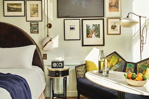 Egyptian cotton sheets, premium bedding, down comforters, minibar