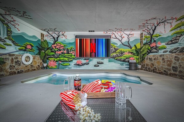 Indoor pool, a heated pool