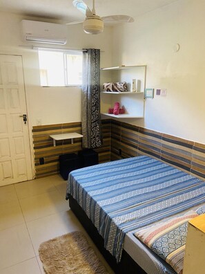 Hypo-allergenic bedding, individually decorated, laptop workspace