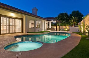 Outdoor pool, a heated pool