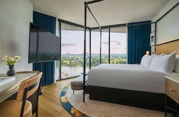 The Pendry Suite (Two Bedroom) | Egyptian cotton sheets, premium bedding, down comforters, pillowtop beds at Pendry Washington DC - The Wharf