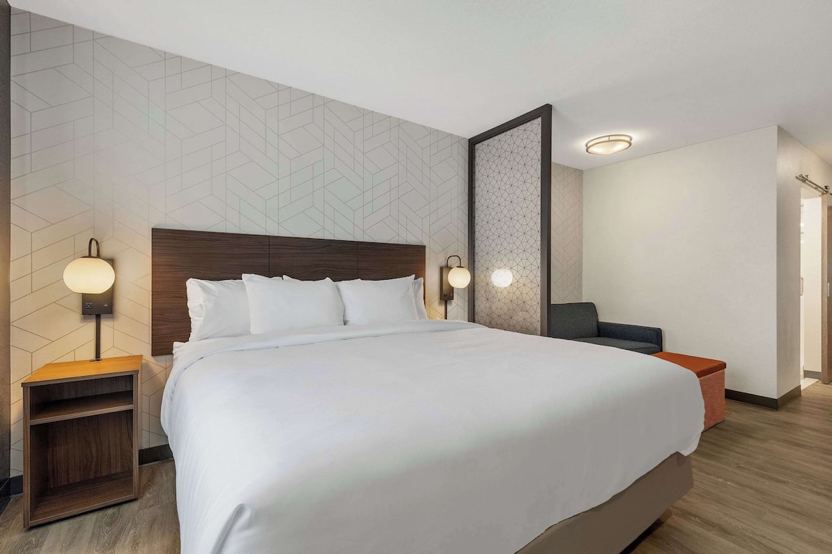 Standard Room, 1 King Bed, Non Smoking | Desk, laptop workspace, free WiFi, bed sheets