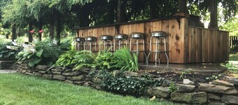 refinished barn with pool table, ping pong, pool and hot tub!