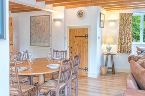 Dining - Smithy Cottage - large village cottage for 6 with riverside garden (Coniston)